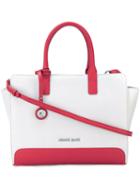 Square Tote Bag - Women - Polyester - One Size, White, Polyester, Armani Jeans