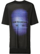 Y-3 Want To Continue T-shirt, Men's, Size: Large, Blue, Cotton/polyester
