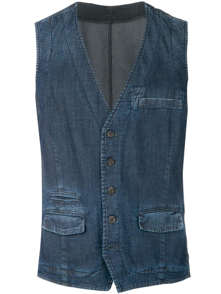 Weber + Weber Tailored Fitted Waistcoat - Blue