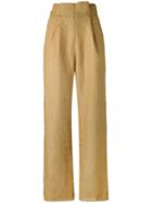 Tailored Trousers - Women - Linen/flax - Xs, Brown, Linen/flax, Cherevichkiotvichki