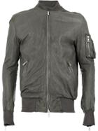 Giorgio Brato Leather Biker Jacket - Green