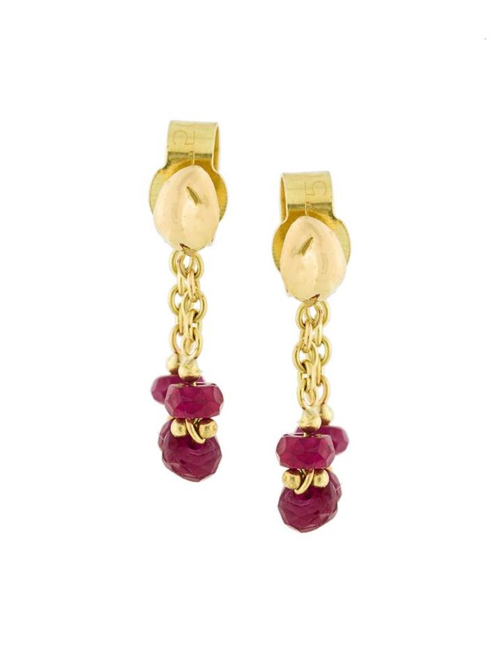 Natasha Collis Ruby Loop Earrings, Women's, Metallic