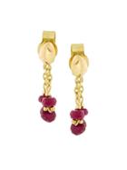Natasha Collis Ruby Loop Earrings, Women's, Metallic