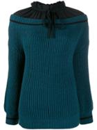L'autre Chose Hybrid Blouse Jumper - Blue