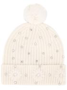 Markus Lupfer Embellished Beanie, Women's, White, Wool