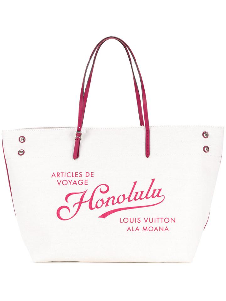 Louis Vuitton Vintage Cabas Honolulu Tote Bag - White