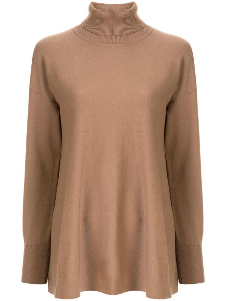 Le Ciel Bleu Boxy-fit Turtleneck Jumper - Brown
