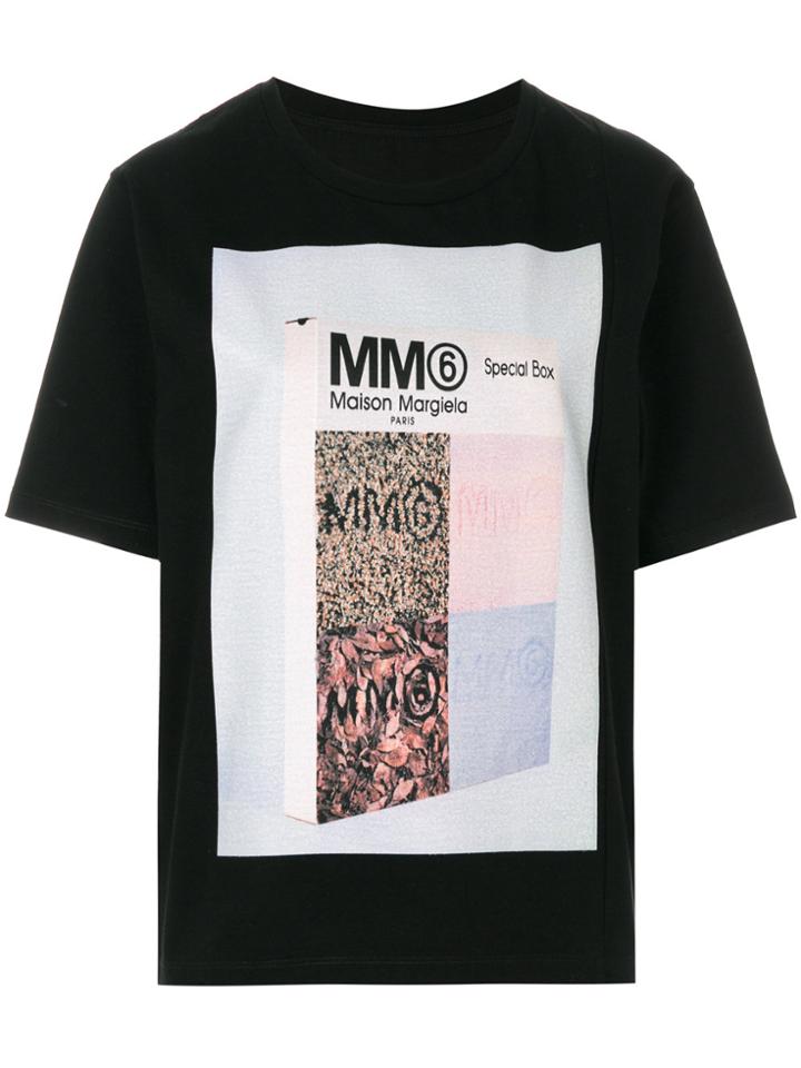 Mm6 Maison Margiela Special Box Print T-shirt - Black