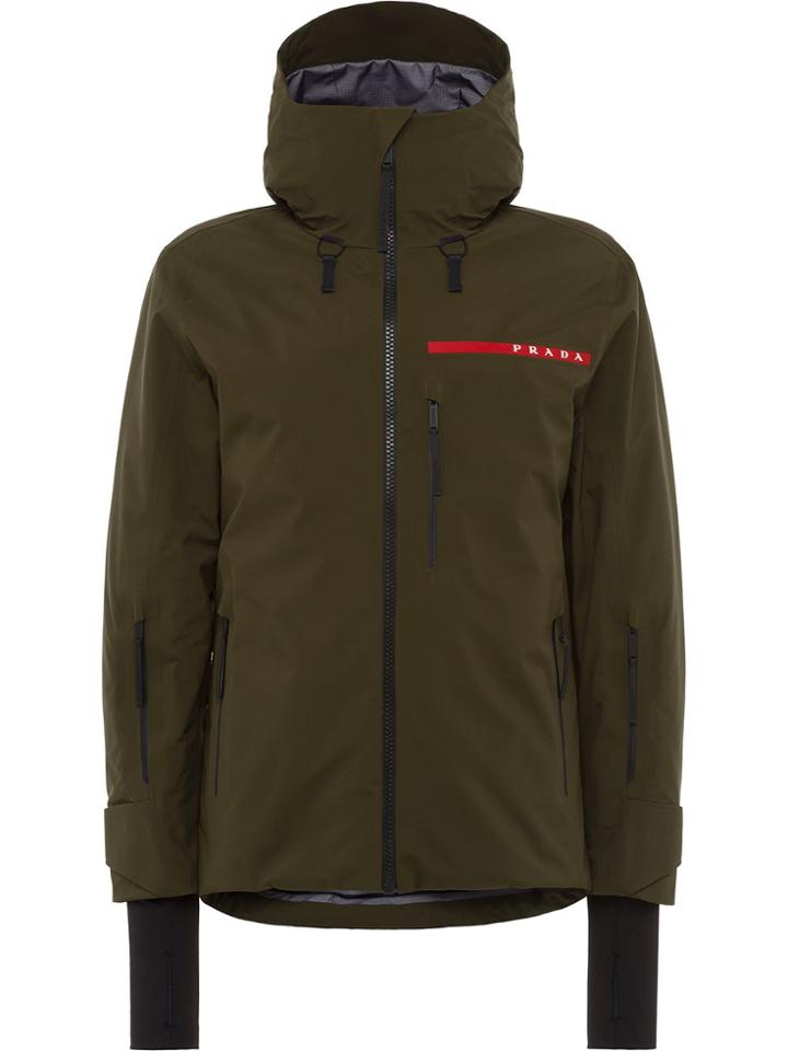 Prada Hooded Technical Jacket - Green