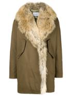 Forte Dei Marmi Couture Fur Collar Parka Jacket - Green