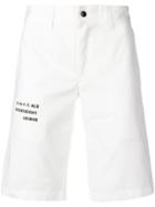 Upww Slogan Print Shorts - White