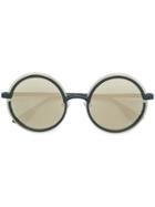 Le Specs Round Framed Glasses - Black