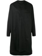 Lemaire - Band Collar Shirt - Men - Cotton/spandex/elastane - 54, Black, Cotton/spandex/elastane