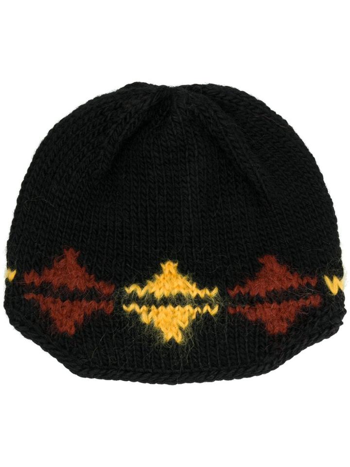 Etro Embroidered Beanie Hat - Black