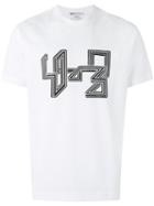 Y-3 Logo Print T-shirt, Men's, Size: Small, White, Organic Cotton/spandex/elastane
