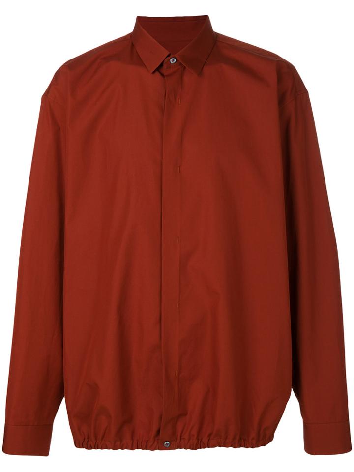 Jil Sander Ruched Detail Shirt - Red