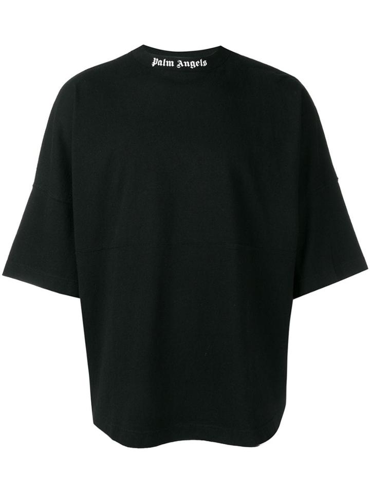Palm Angels Logo Print Boxy T-shirt - Black