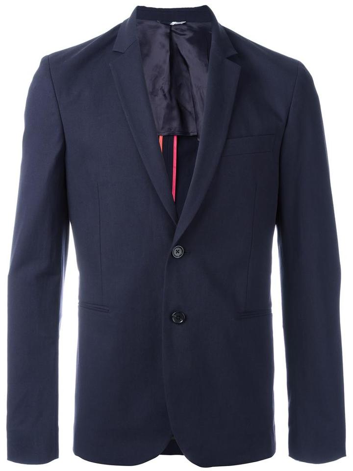 Ps By Paul Smith Slim Fit Blazer, Men's, Size: 44, Blue, Viscose/cotton/spandex/elastane