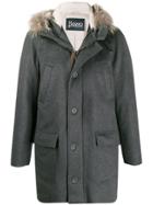 Herno Padded Single Breasted Coat - Grey