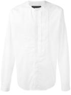 Christian Pellizzari Pleated Bib Shirt, Size: 48, White, Cotton