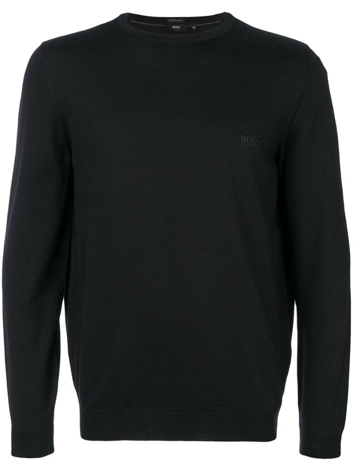 Boss Hugo Boss Embroidered Logo Jumper - Black