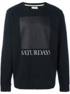 Saturdays Surf Nyc Logo Print Sweatshirt, Men's, Size: Xl, Black, Cotton