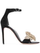 Alexander Mcqueen Crystal Embellished Sandals - Black