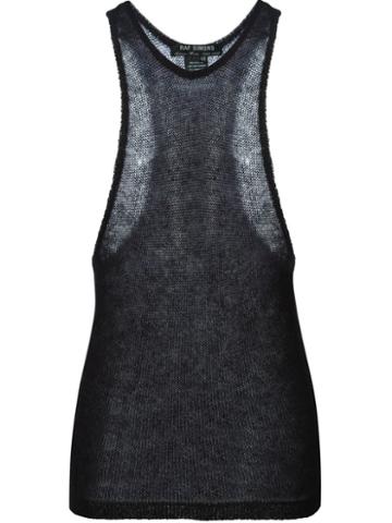 Raf Simons Vintage Knitted Tank Top, Men's, Size: 46, Black