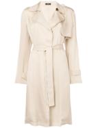 Theory Belted Midi Trench Coat - Nude & Neutrals