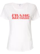 Frame 'frame Records' Print T-shirt - White