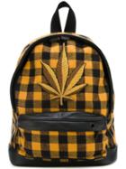 Palm Angels Logo Patch Checked Backpack