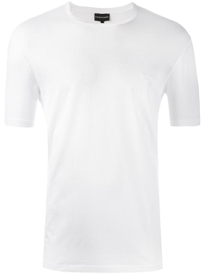 Emporio Armani Plain T-shirt, Men's, Size: Small, White, Cotton