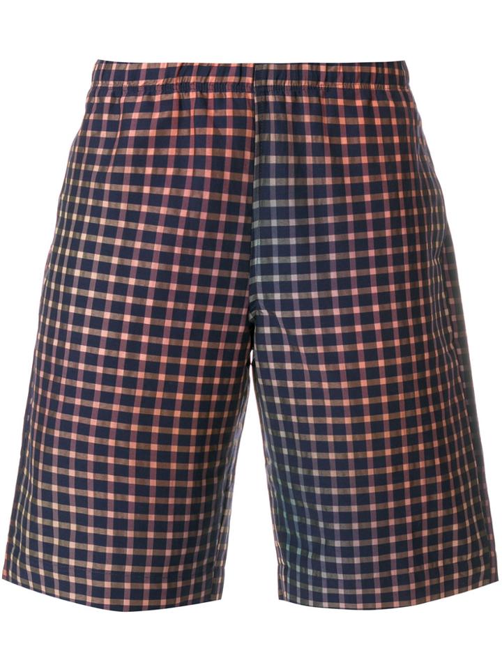 Ps By Paul Smith Gingham Shorts - Blue