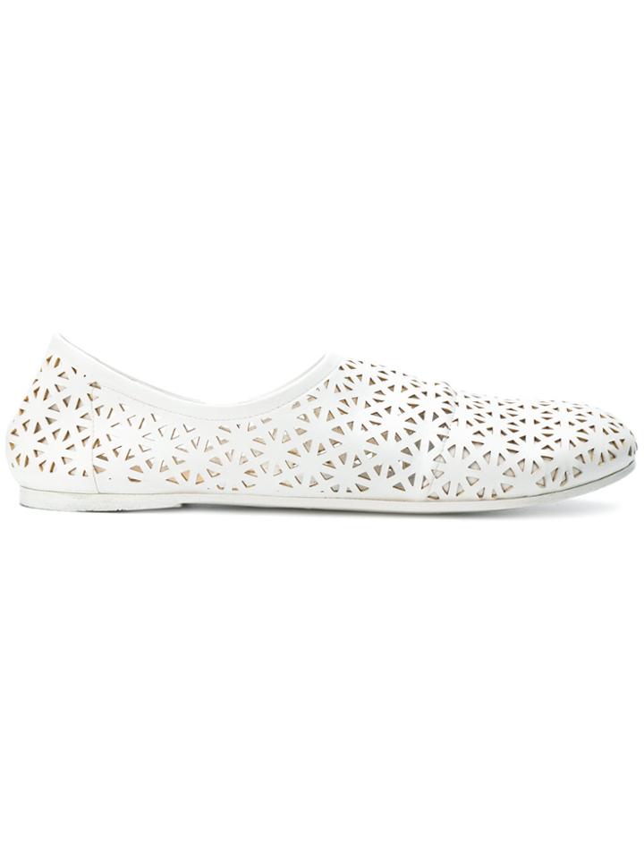 Marsèll Cut-out Lattice Loafers - White