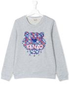 Kenzo Kids - Tiger Sweatshirt - Kids - Cotton - 14 Yrs, Grey