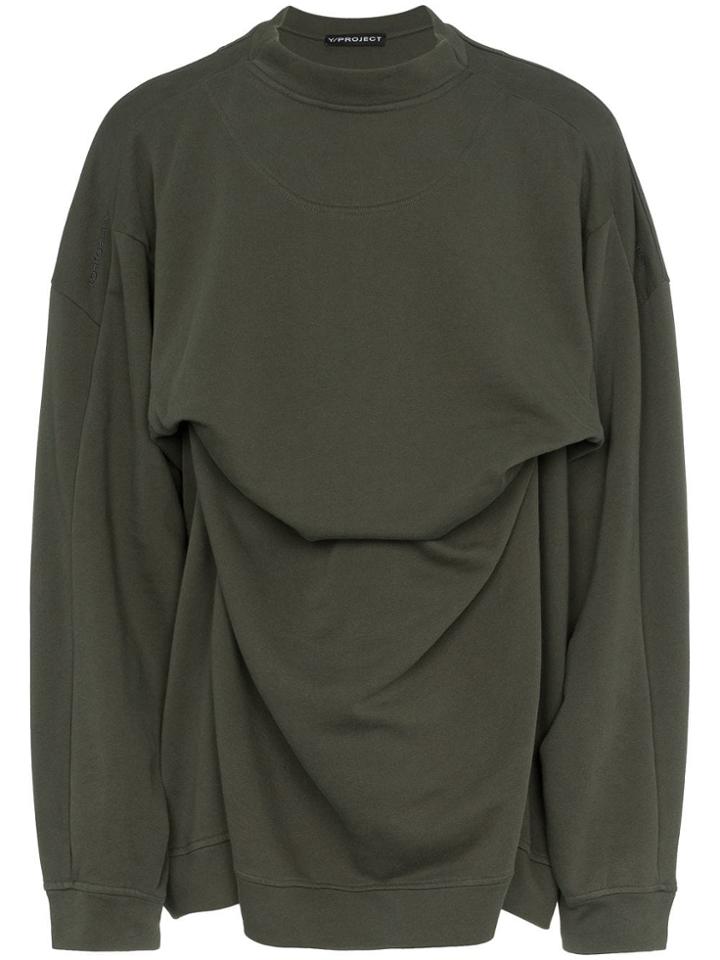 Y/project Fixed Double Cotton Sweatshirt - Green