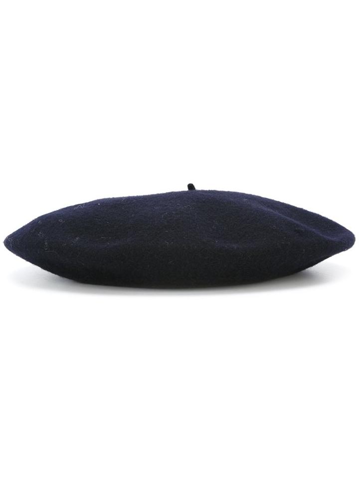 Borsalino Wool Beret, Men's, Blue, Wool Felt