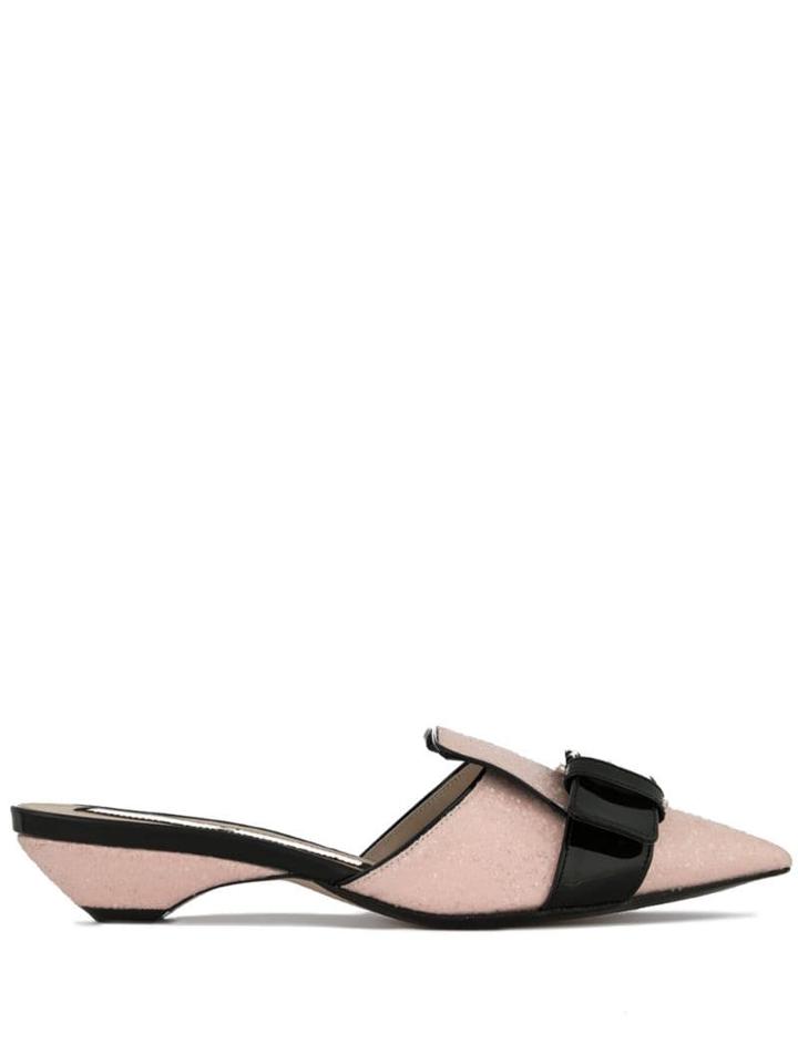 Nº21 Buckle Mule Pumps - Pink