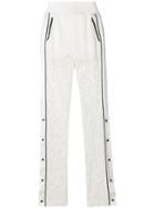 David Koma High-waist Lace Trousers - White