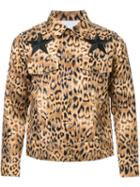 Dresscamp Animal Print Shirt Jacket, Men's, Size: 44, Brown, Cotton