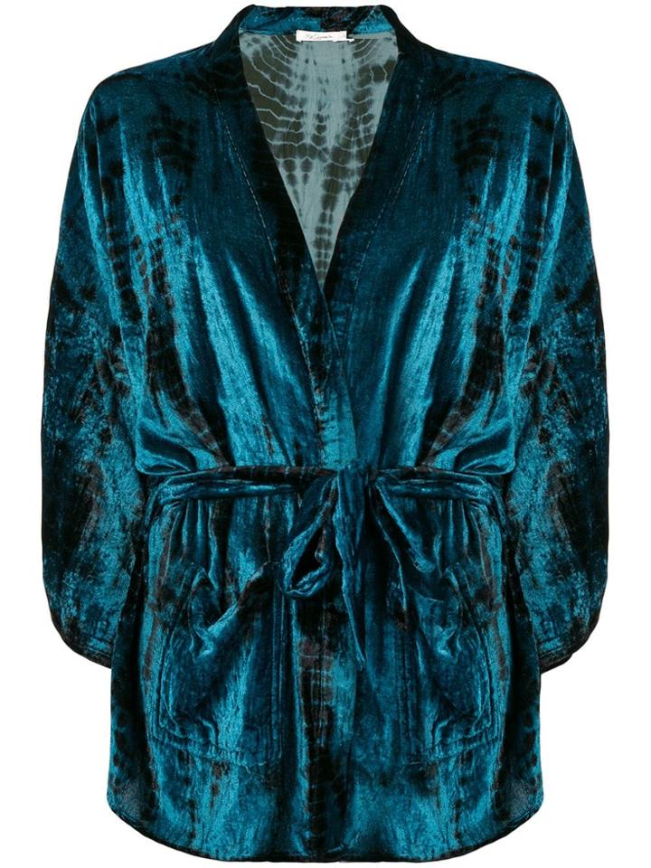 Mes Demoiselles Belted Kimono - Blue