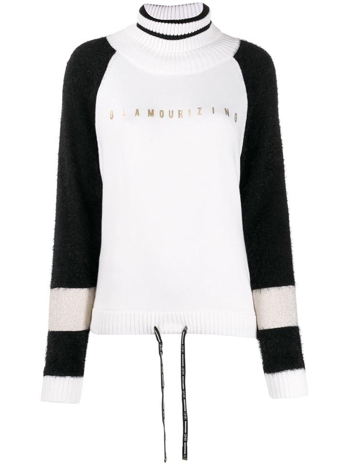 Liu Jo Glamourizing Print Knit Jumper - White