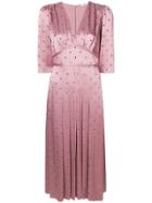 Fendi Studded Flared Maxi Dress - Pink