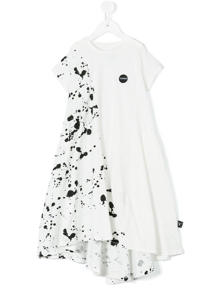 Nununu Splash Paint Effect Dress, Toddler Girl's, Size: 5 Yrs, White