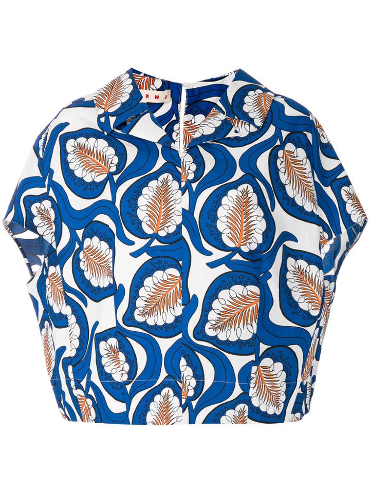 Marni Leaf Print Shirt - White