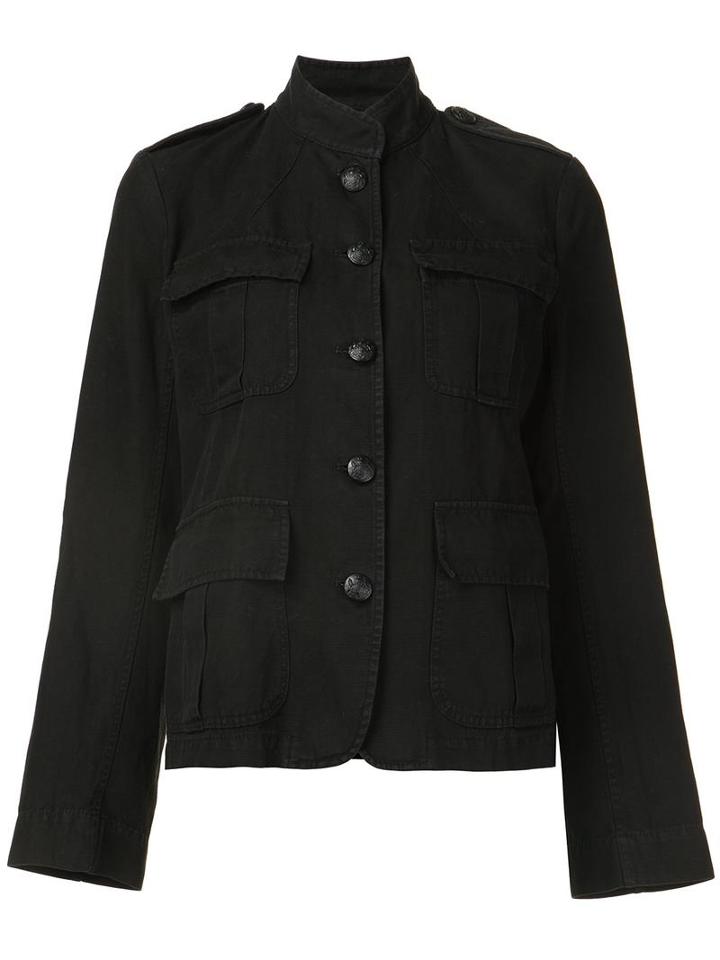 Nili Lotan 'cambre' Cropped Jacket, Women's, Size: Medium, Black, Cotton/linen/flax
