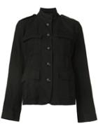 Nili Lotan 'cambre' Cropped Jacket, Women's, Size: Medium, Black, Cotton/linen/flax