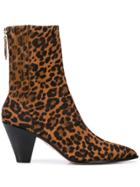 Aquazzura Leopard Print Boots - Brown