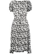 Comme Des Garçons Comme Des Garçons Floral Print Pleated Dress - Black