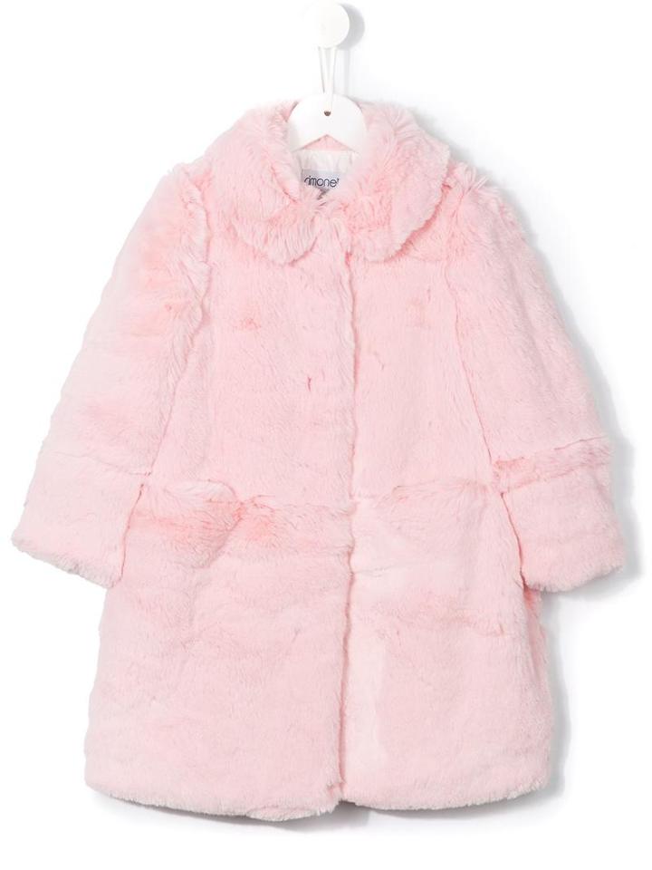 Simonetta Faux Fur Coat, Toddler Girl's, Size: 4 Yrs, Pink/purple